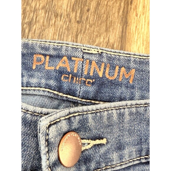 Chico's Platinum Jeans Women's 0.5 Short US-6 Blue Mid-Rise Slim Leg 30" Inseam - Picture 5 of 14